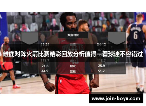 雄鹿对阵火箭比赛精彩回放分析值得一看球迷不容错过