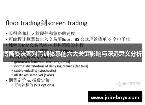 博斯曼法案对青训体系的六大关键影响与深远意义分析